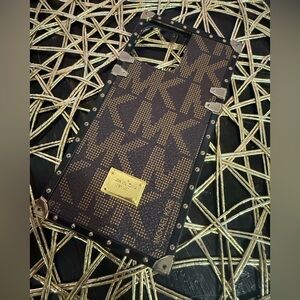 IPhone 13 Pro Max Michael Kors Brown and Gold Phone Case